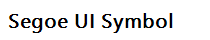 Segoe UI Symbol